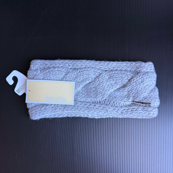 NWT Michael Kors Women’s Casual Cable Knit Headband Gray One Size 538441 - Picture 1 of 4